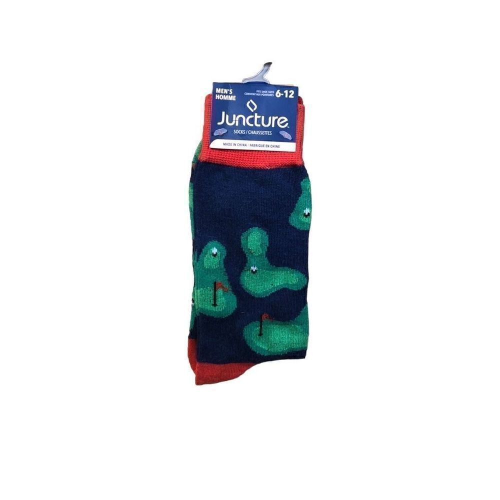 Juncture Mens Socks Golf Size 6-12 Shoe Size NWT